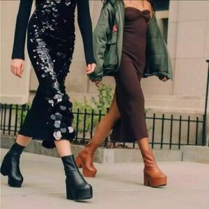 Miso Platform Boot In Caramel New No box Sz 8